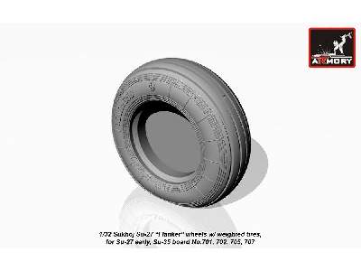 Sukhoj Su-27 Flanker Early Wheels W/ Weighted Tires - zdjęcie 4