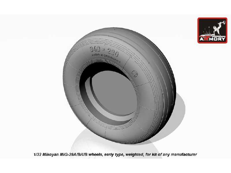 Mikoyan Mig-29a/B/Ub Fulcrum Wheels, Early, Weighted - zdjęcie 1 Mikoyan Mig-29a/B/Ub Fulcrum Wheels, Early, Weighted - zdjęcie 1