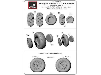 Mikoyan Mig-29a/B/Ub Fulcrum Wheels, Early, Weighted - zdjęcie 6