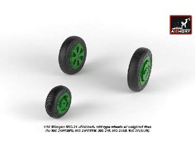 Mikoyan Mig-21 Fishbed Wheels W/ Weighted Tires, Mid - zdjęcie 3