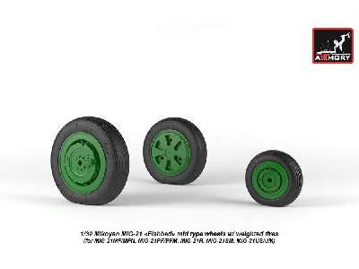 Mikoyan Mig-21 Fishbed Wheels W/ Weighted Tires, Mid - zdjęcie 6