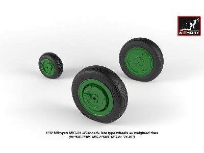 Mikoyan Mig-21 Fishbed Wheels W/ Weighted Tires, Late - zdjęcie 4