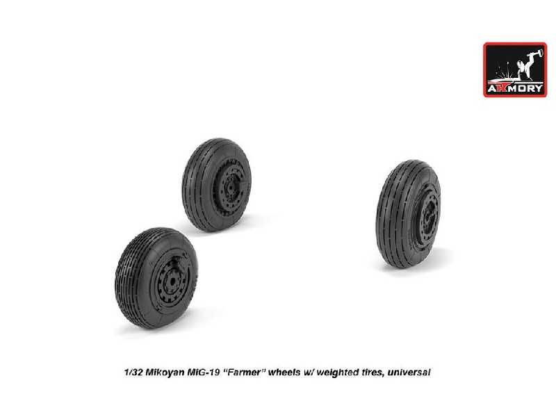 Mikoyan Mig-19 Farmer Wheels W/ Weighted Tires - zdjęcie 1 Mikoyan Mig-19 Farmer Wheels W/ Weighted Tires - zdjęcie 1