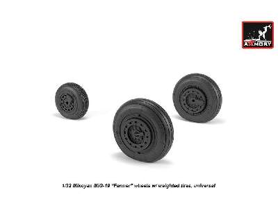 Mikoyan Mig-19 Farmer Wheels W/ Weighted Tires - zdjęcie 3