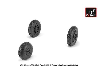 Mikoyan Mig-15bis Fagot (Late) / Mig-17 Fresco Wheels W/ Weighted Tires - zdjęcie 2