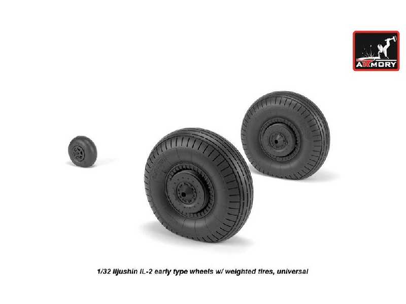 Iljushin Il-2 Bark (Early) Wheels W/ Weighted Tires - zdjęcie 1 Iljushin Il-2 Bark (Early) Wheels W/ Weighted Tires - zdjęcie 1