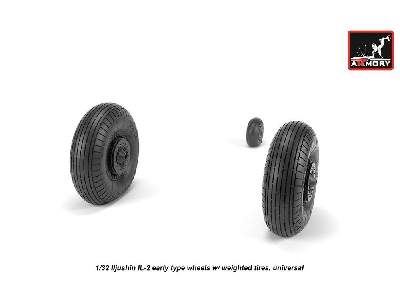 Iljushin Il-2 Bark (Early) Wheels W/ Weighted Tires - zdjęcie 2