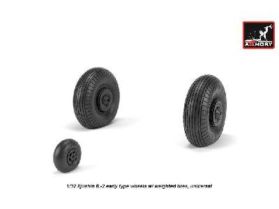 Iljushin Il-2 Bark (Early) Wheels W/ Weighted Tires - zdjęcie 4