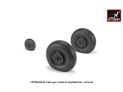 Iljushin Il-2 Bark (Late) Wheels W/ Weighted Tires - zdjęcie 2