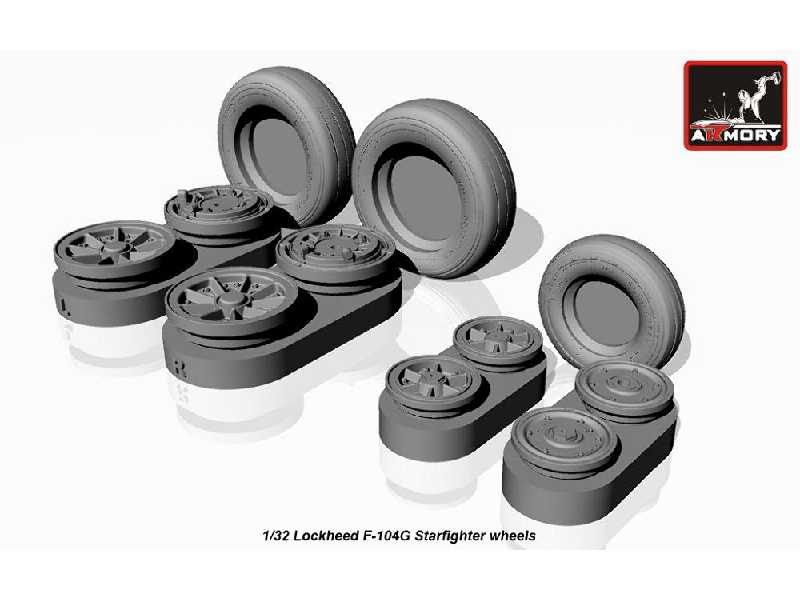 F-104g Starfighter Wheels, W/ Optional Nose Wheels, Weighted - zdjęcie 1 F-104g Starfighter Wheels, W/ Optional Nose Wheels, Weighted - zdjęcie 1