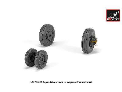 F-100d Super Sabre Wheels W/ Weighted Tires - zdjęcie 1