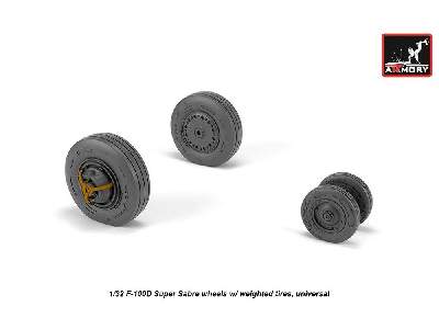 F-100d Super Sabre Wheels W/ Weighted Tires - zdjęcie 2