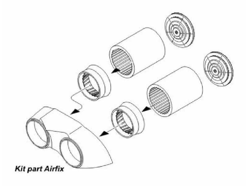 TSR-2 - Exhaust nozzles set - zdjęcie 1 TSR-2 - Exhaust nozzles set - zdjęcie 1