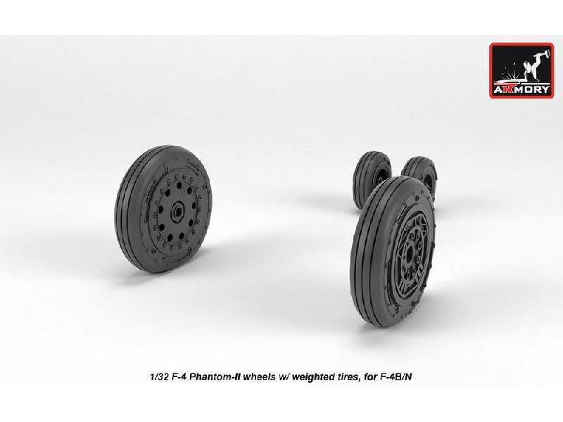 F-4 Phantom-ii Wheels W/ Weighted Tires, Early - zdjęcie 1 F-4 Phantom-ii Wheels W/ Weighted Tires, Early - zdjęcie 1