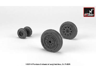 F-4 Phantom-ii Wheels W/ Weighted Tires, Early - zdjęcie 3