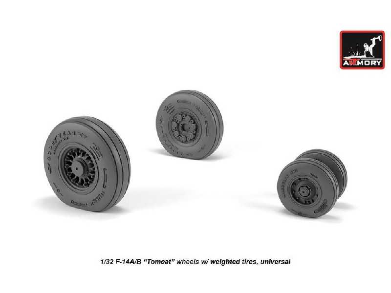 F-14 Tomcat Early Type Wheels W/ Weighted Tires - zdjęcie 1