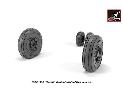 F-14 Tomcat Early Type Wheels W/ Weighted Tires - zdjęcie 2
