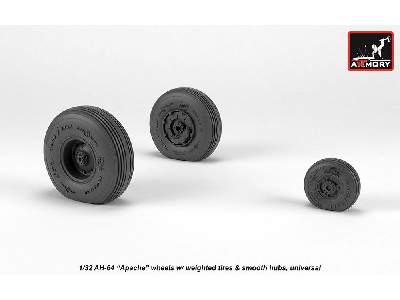 Ah-64 Apache Wheels W/ Weighted Tires, Smooth Hubs - zdjęcie 3