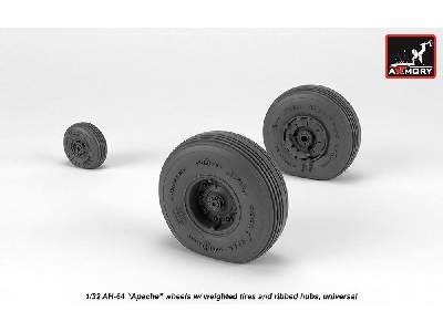 Ah-64 Apache Wheels W/ Weighted Tires, Spoked Hubs - zdjęcie 1
