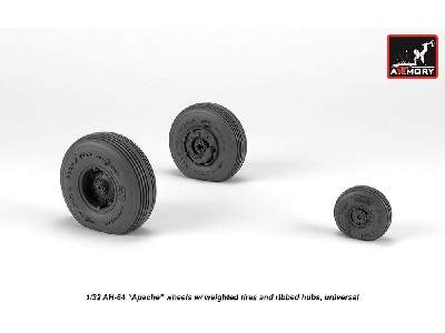 Ah-64 Apache Wheels W/ Weighted Tires, Spoked Hubs - zdjęcie 3
