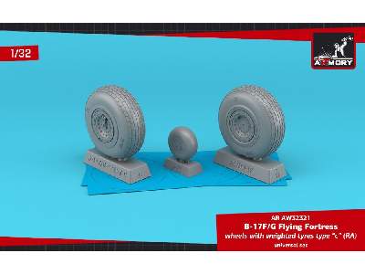 B-17f/G Flying Fortress Wheels W/ Weighted Tyres Type C (Ra) - zdjęcie 1