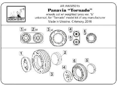 Panavia Tornado Wheels, W/ Tires Type 2 - zdjęcie 6