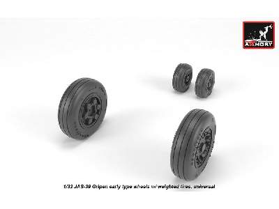 Jas-39 Gripen Wheels W/ Weighted Tires, Early - zdjęcie 1
