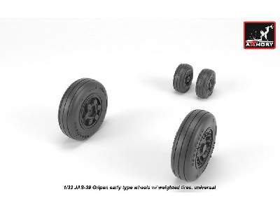 Jas-39 Gripen Wheels W/ Weighted Tires, Early - zdjęcie 1