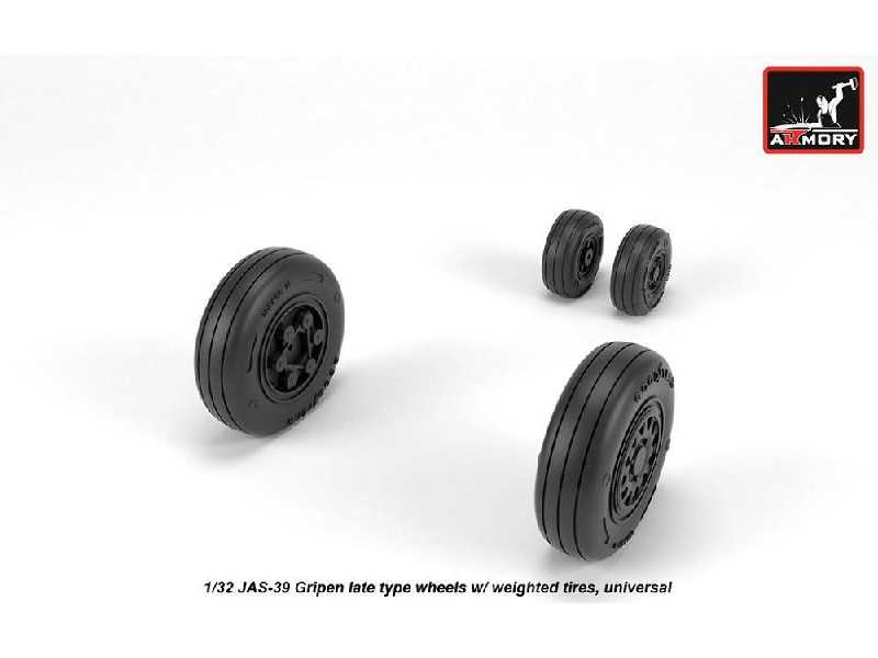 Jas-39 Gripen Wheels W/ Weighted Tires, Late - zdjęcie 1 Jas-39 Gripen Wheels W/ Weighted Tires, Late - zdjęcie 1