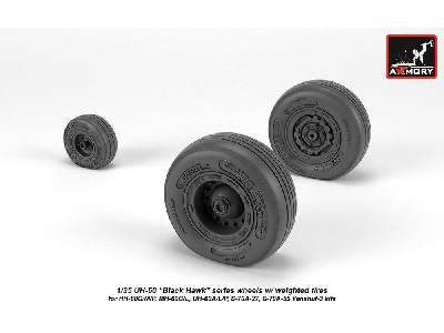 Uh-60 Black Hawk Wheels W/ Weighted Tires - zdjęcie 1