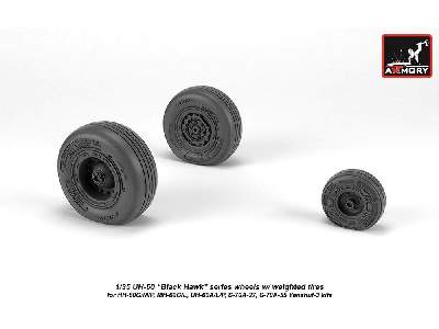 Uh-60 Black Hawk Wheels W/ Weighted Tires - zdjęcie 3