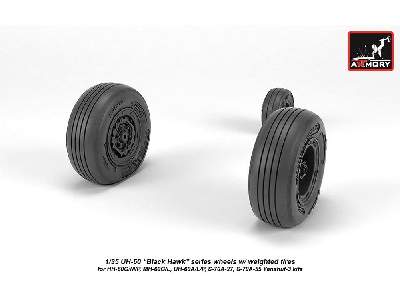 Uh-60 Black Hawk Wheels W/ Weighted Tires - zdjęcie 4