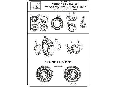 Sukhoj Su-27 Wheels W/ Early Type Hubs, Weighted Tires, Late Type Front Mudguard - zdjęcie 6