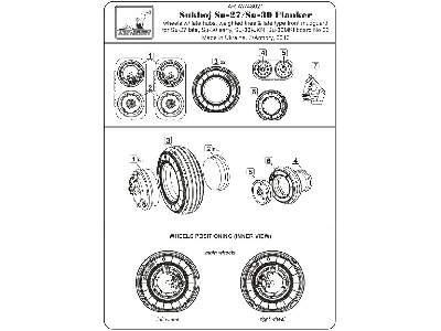 Sukhoj Su-27/30 Wheels W/ Late Type Hubs, Weighted Tires, Front Mudguard - zdjęcie 6