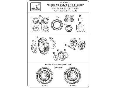 Sukhoj Su-27k / Su-33 Wheels W/ Weighted Tires, Front Mudguard - zdjęcie 6