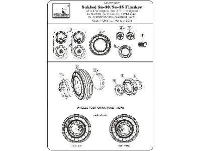 Sukhoj Su-30 / Su-35 Wheels, Weighted Tires, Front Mudguard - zdjęcie 6