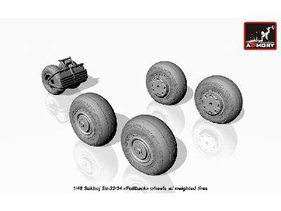 Sukhoj Su-32/34 Wheels W/ Weighted Tires - zdjęcie 4