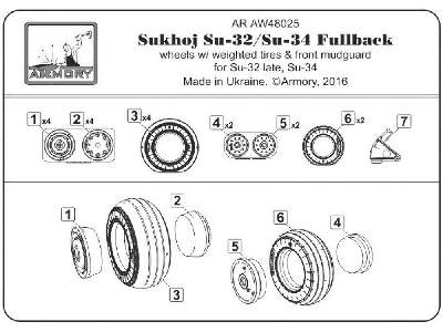 Sukhoj Su-32/34 Wheels W/ Weighted Tires - zdjęcie 8