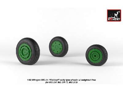 Mikoyan Mig-21 Fishbed Wheels W/ Weighted Tires, Early - zdjęcie 6