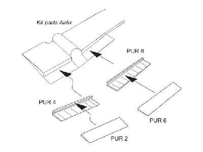 Martin B-57B Landing flaps 1/48 for Airfix kit - zdjęcie 1