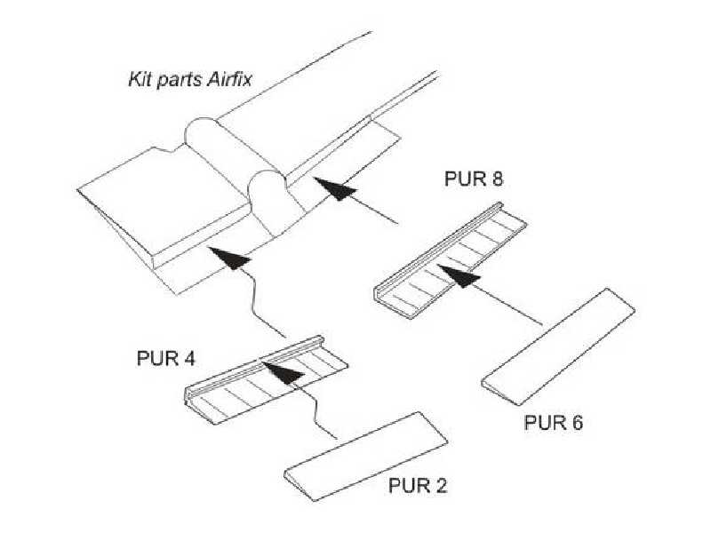 Martin B-57B Landing flaps 1/48 for Airfix kit - zdjęcie 1