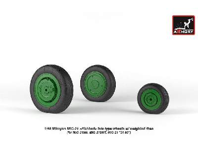 Mikoyan Mig-21 Fishbed Wheels W/ Weighted Tires, Late - zdjęcie 6