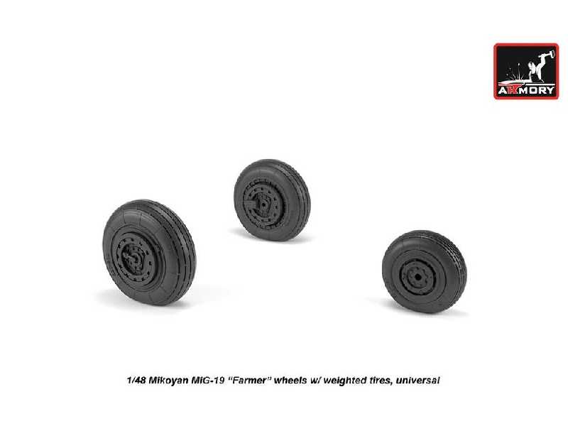 Mikoyan Mig-19 Farmer Wheels W/ Weighted Tires - zdjęcie 1