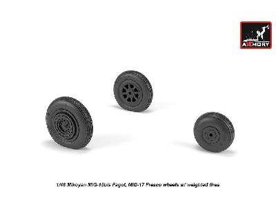 Mikoyan Mig-15bis Fagot (Late) / Mig-17 Fresco Wheels W/ Weighted Tires - zdjęcie 1