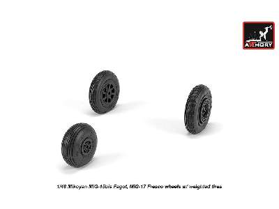 Mikoyan Mig-15bis Fagot (Late) / Mig-17 Fresco Wheels W/ Weighted Tires - zdjęcie 2
