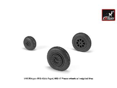 Mikoyan Mig-15bis Fagot (Late) / Mig-17 Fresco Wheels W/ Weighted Tires - zdjęcie 3