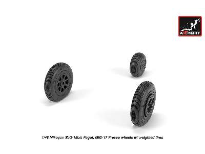 Mikoyan Mig-15bis Fagot (Late) / Mig-17 Fresco Wheels W/ Weighted Tires - zdjęcie 4