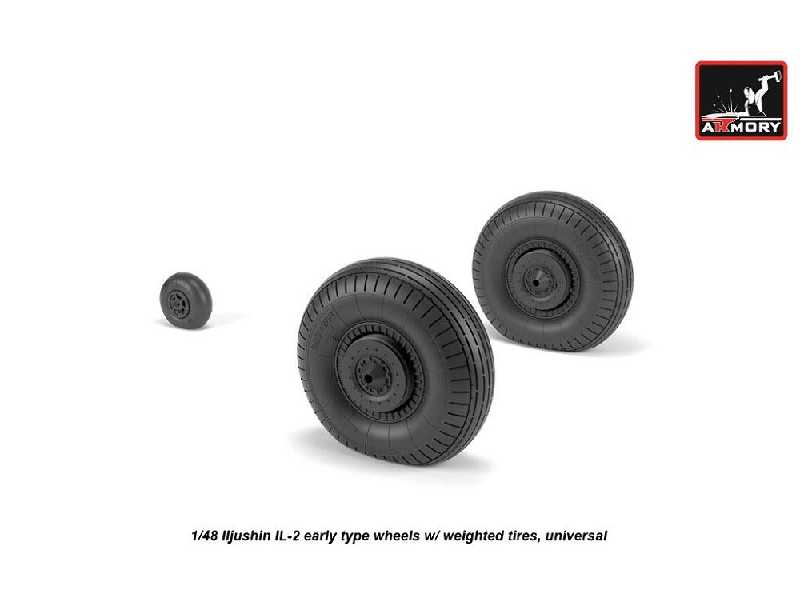 Iljushin Il-2 Bark (Early) Wheels W/ Weighted Tires - zdjęcie 1 Iljushin Il-2 Bark (Early) Wheels W/ Weighted Tires - zdjęcie 1