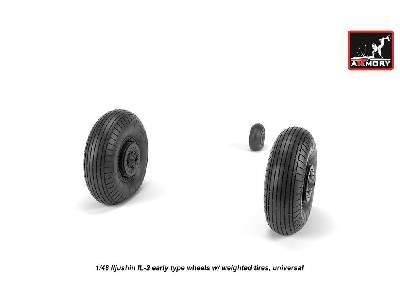 Iljushin Il-2 Bark (Early) Wheels W/ Weighted Tires - zdjęcie 2