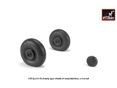 Iljushin Il-2 Bark (Early) Wheels W/ Weighted Tires - zdjęcie 3